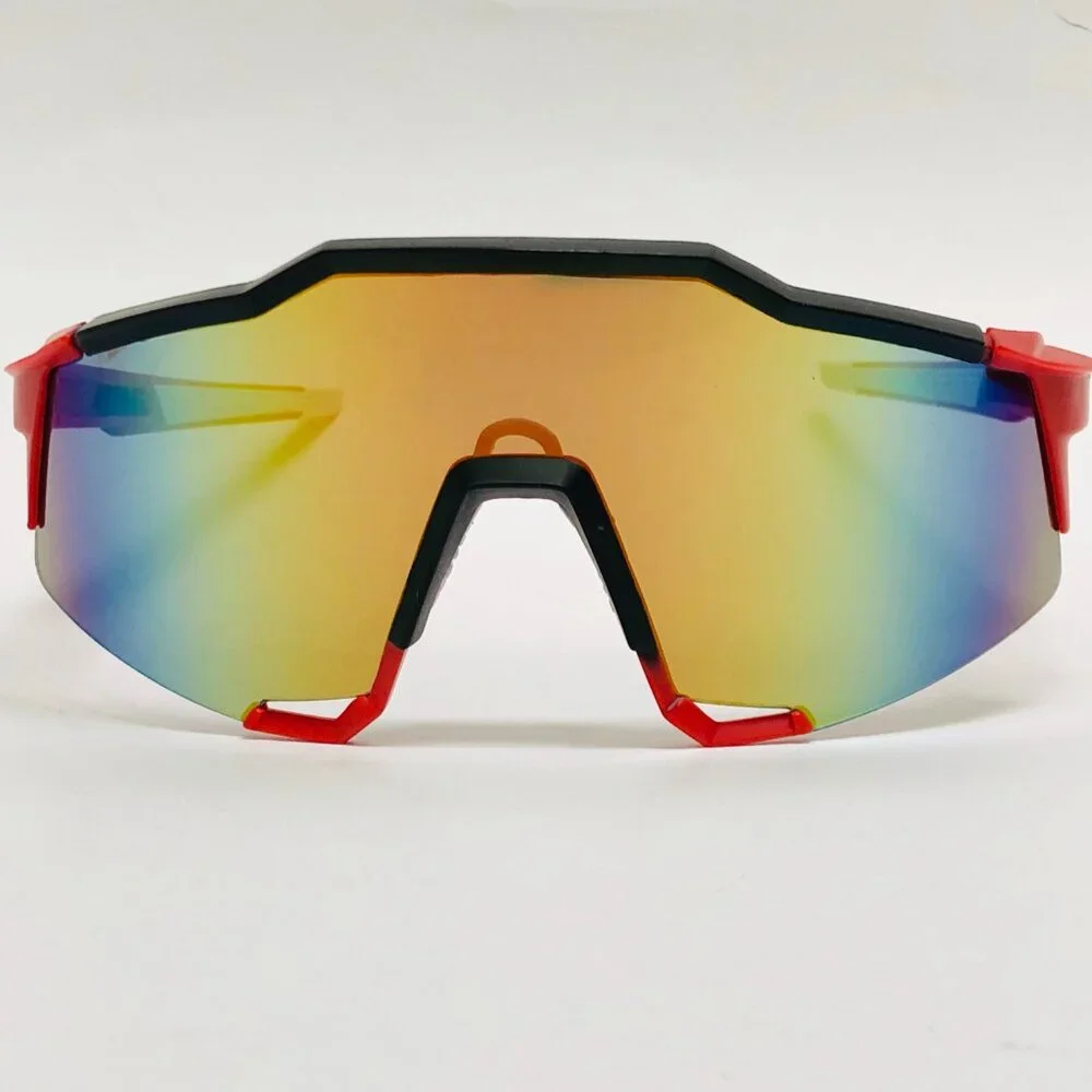 Sports‎ Men Sunglasses Red Mirror Lens Large Frame Rimless Oversized Ski Lentes